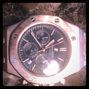 Rose gold "AP" watch